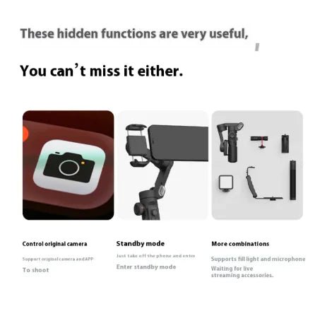 3 - Axis Gimbal Stabilizer for Phones – Smooth Shots + Built - In Tripod - My Store