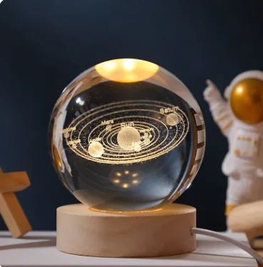 3D Inner Carving Luminous Crystal Ball Night Lamp: - My Store