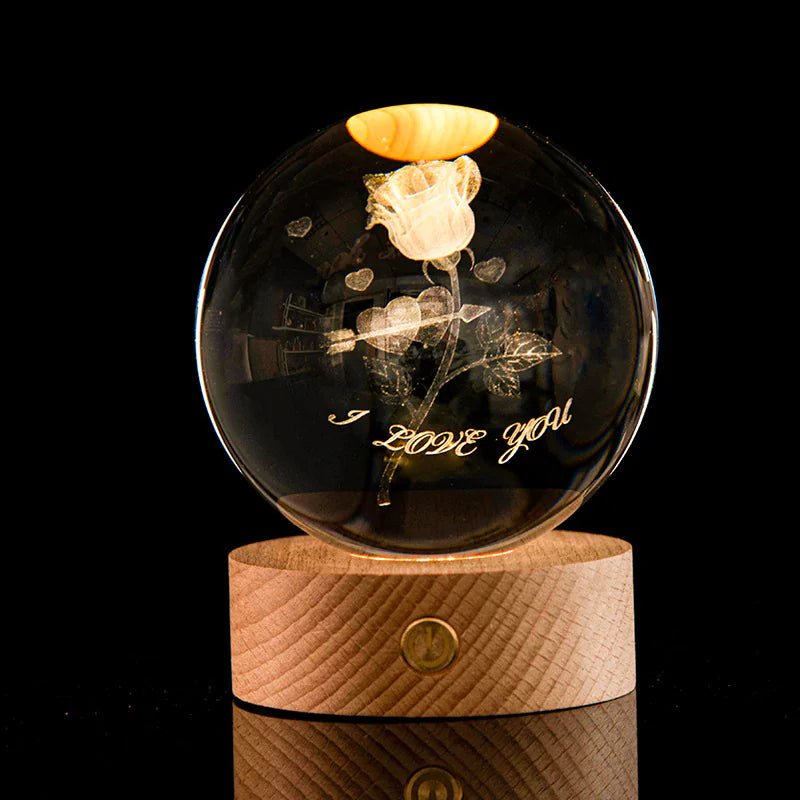 3D Laser - Etched Crystal Ball - My Store