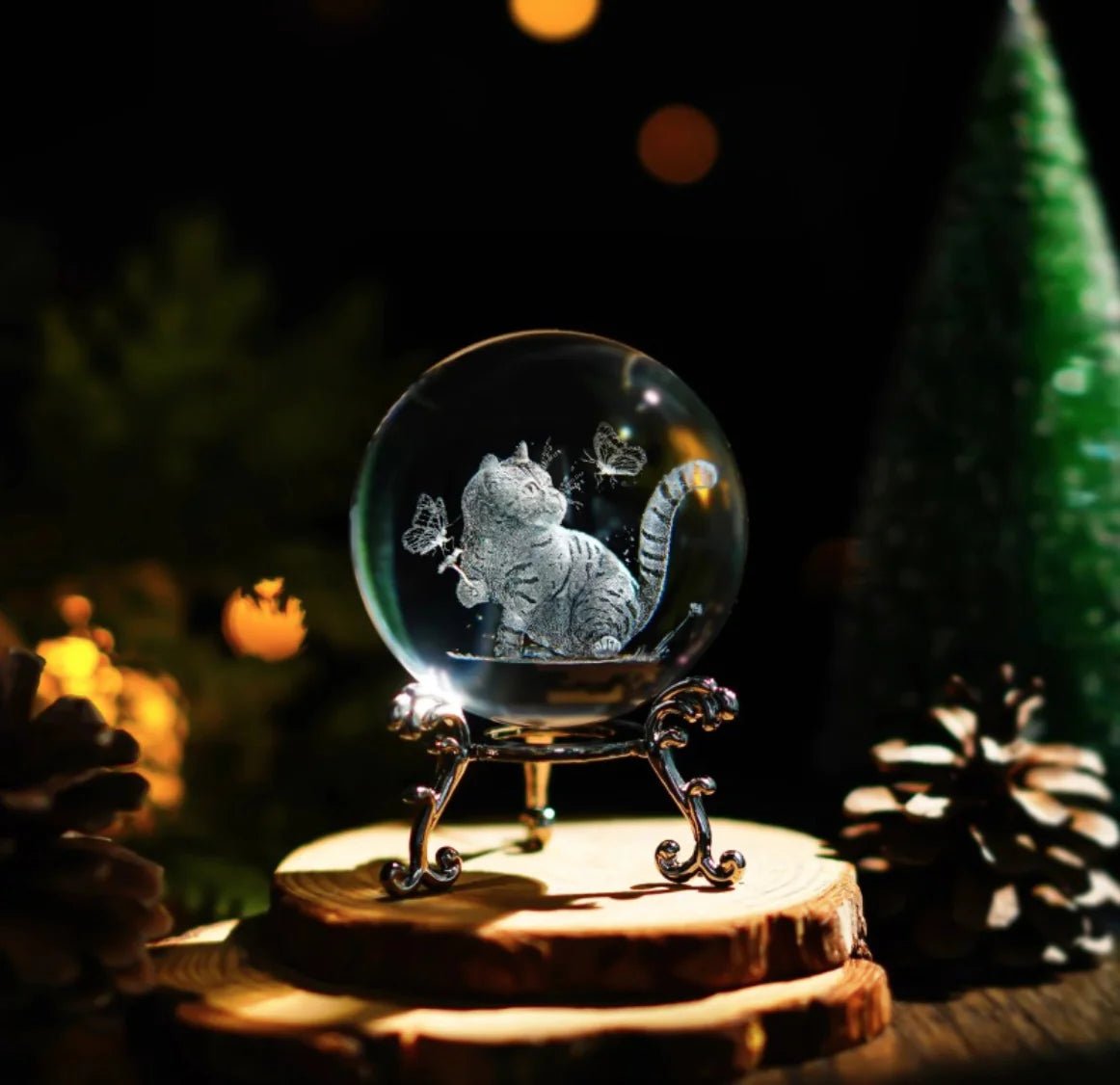 Laser Engraved Crystal Ball Ornament - My Store