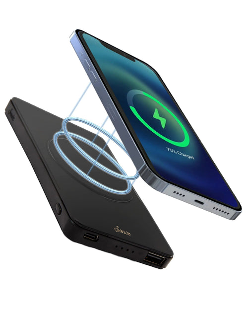 Sonix MagSafe - Compatible Wireless Power Bank 5000mAh – 18.5W Fast Charging + USB - C Cable – Black (iPhone 14/13/12) - My Store