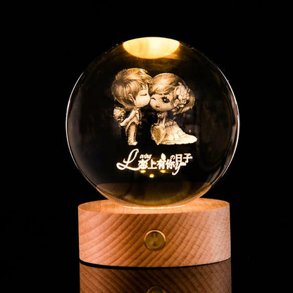 3D Laser - Etched Crystal Ball - My Store