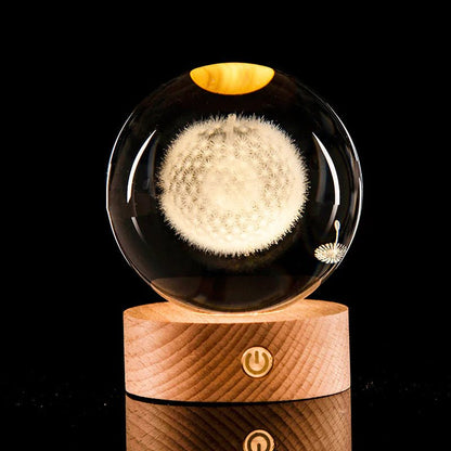 3D Laser - Etched Crystal Ball - My Store