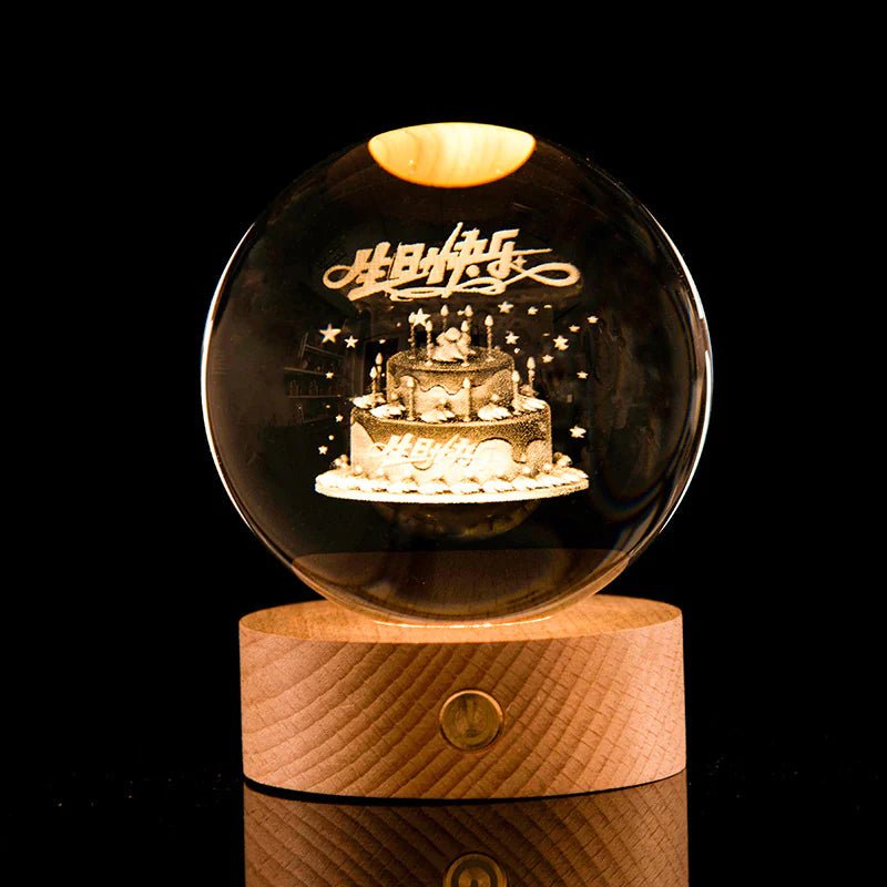 3D Laser - Etched Crystal Ball - My Store