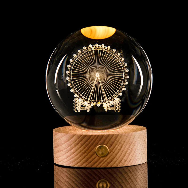 3D Laser - Etched Crystal Ball - My Store