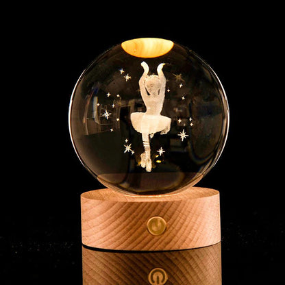3D Laser - Etched Crystal Ball - My Store