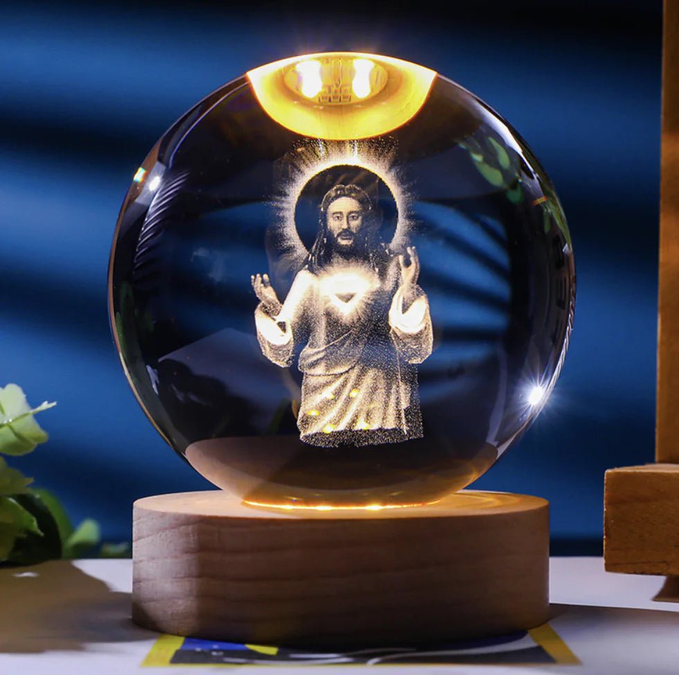 3D Laser Lamp - Virgin Mary with Crystal Ball Set - My Store