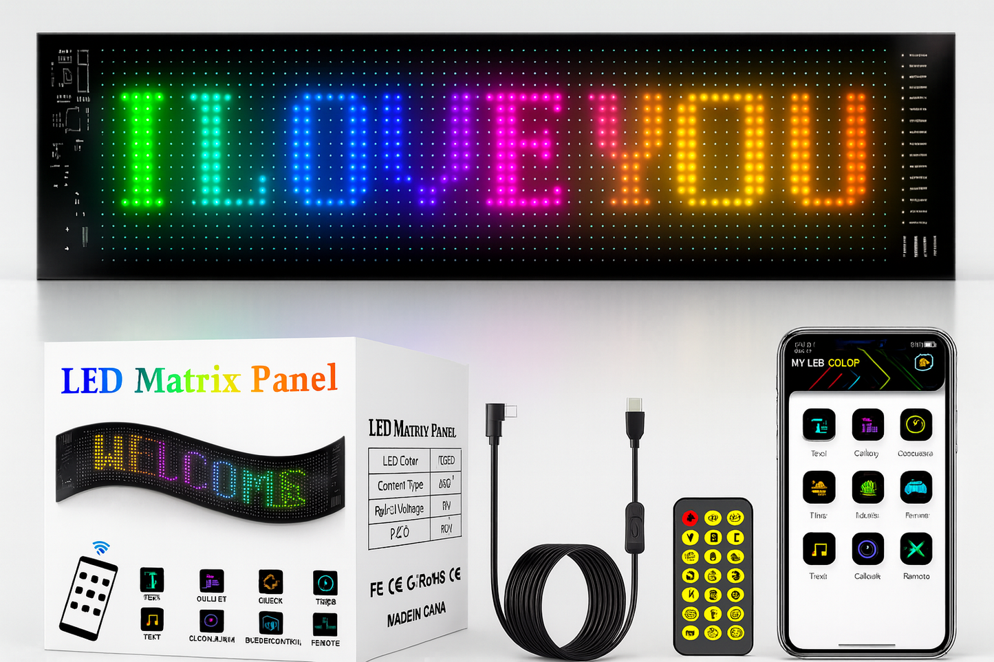 Programmable LED Signage, Flexible USB 5V Digital Signage