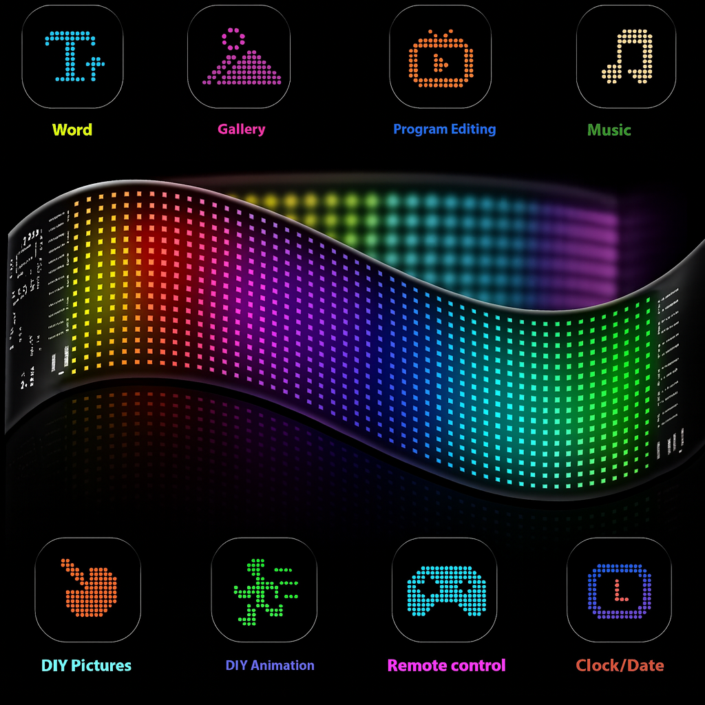 Programmable LED Signage, Flexible USB 5V Digital Signage