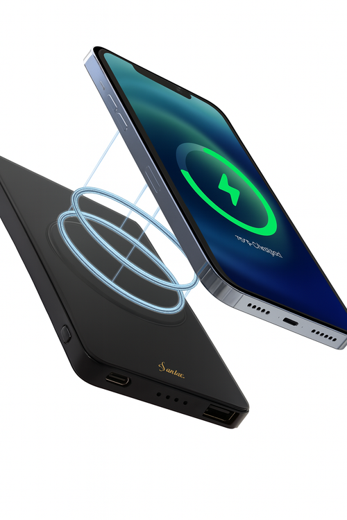 Sonix 5000mAh Wireless MagSafe Power Bank – Fast 18.5W Charging + USB-C (iPhone 12/13/14) – Black