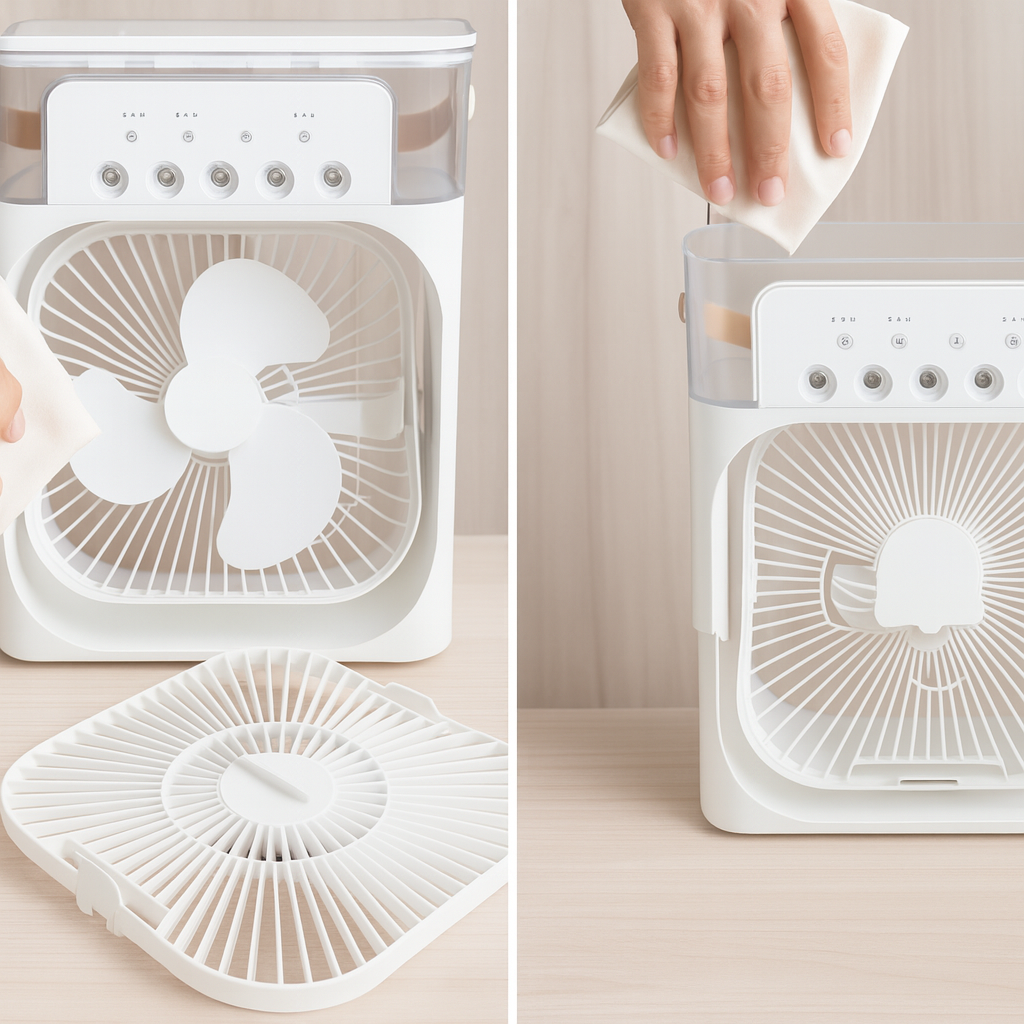 Cooling humidifier fan