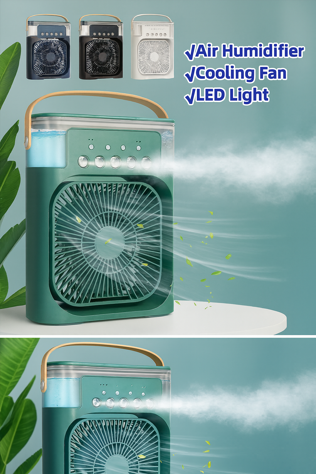 Cooling humidifier fan