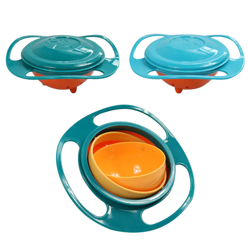 Flying Saucer Bowl with 360-Degree Spill Proof Design