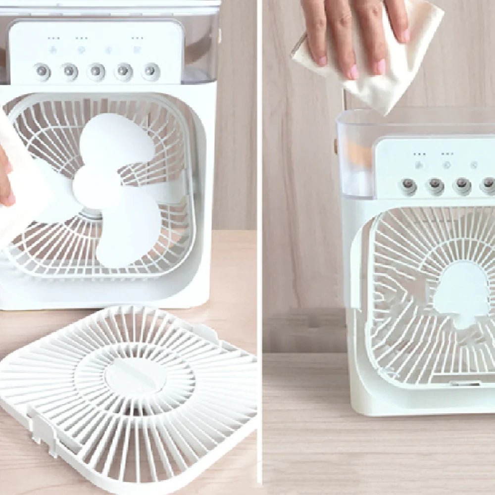 Air Humidifier Cooling USB Fan LED Night Light Water Mist Humidification Fan Spray - My Store