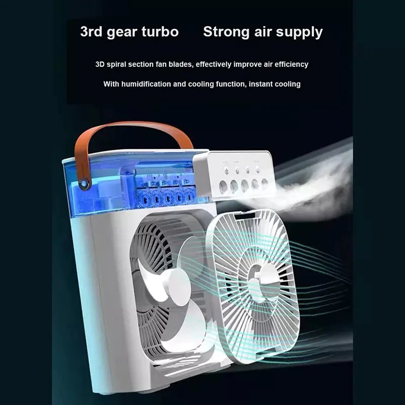Air Humidifier Cooling USB Fan LED Night Light Water Mist Humidification Fan Spray - My Store