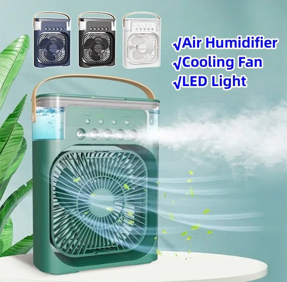 Air Humidifier Cooling USB Fan LED Night Light Water Mist Humidification Fan Spray - My Store