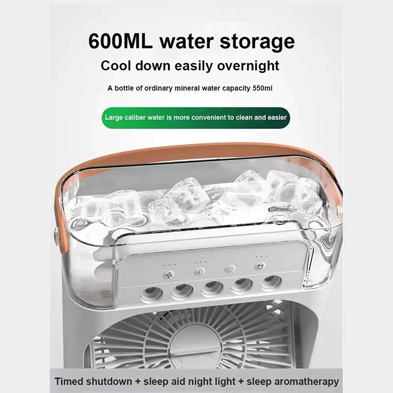 Air Humidifier Cooling USB Fan LED Night Light Water Mist Humidification Fan Spray - My Store