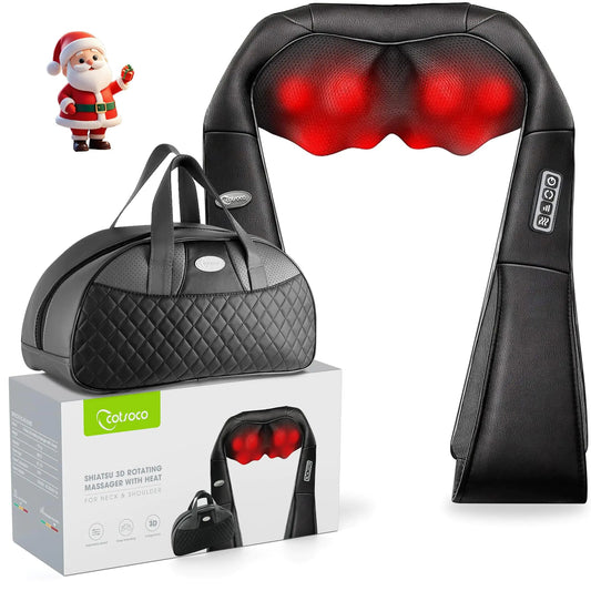 cotsoco Shiatsu Back Neck and Shoulder Massager with HeatDeep Tissue 3D Kneading Pillow Electric Full Body Massager for LegsFootBody Muscle Pain ReliefGifts for Mom Dad - My Store