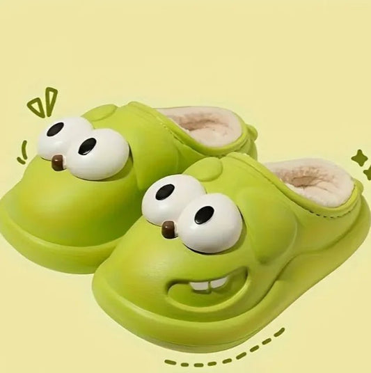 Cotton Slippers Big Eye Dog Cartoon Indoor Platform - My Store