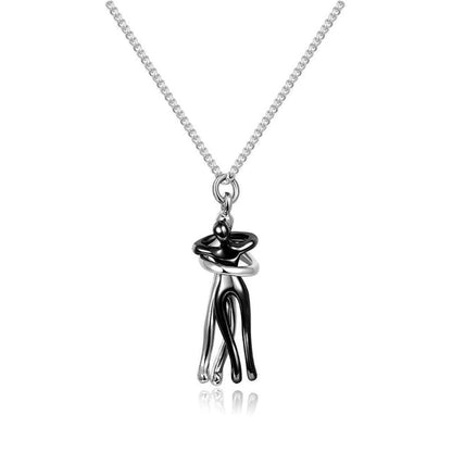 Couple Hugging Pendant Necklace - My Store