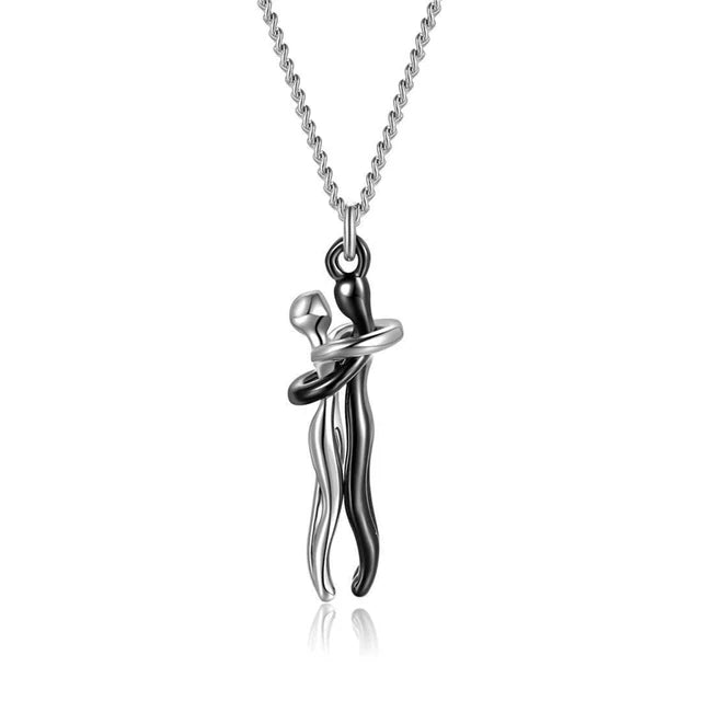 Couple Hugging Pendant Necklace - My Store