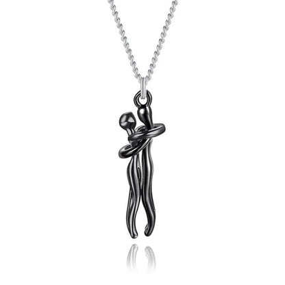 Couple Hugging Pendant Necklace - My Store