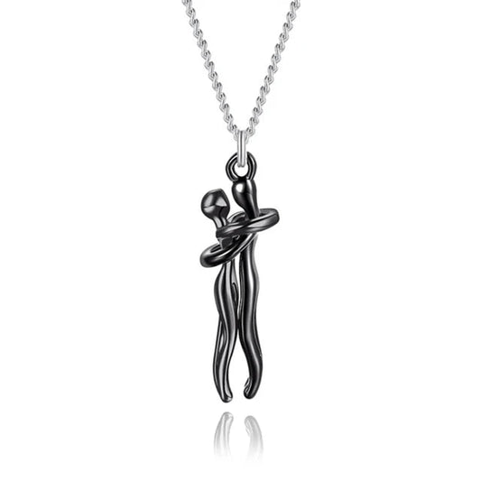 Couple Hugging Pendant Necklace - My Store