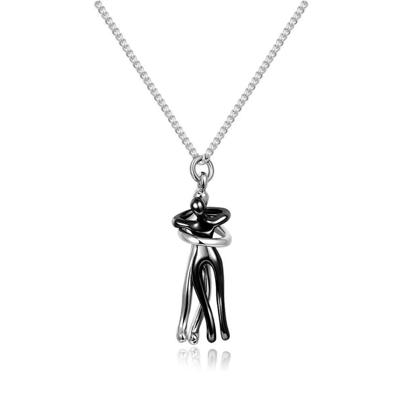 Couple Hugging Pendant Necklace - My Store