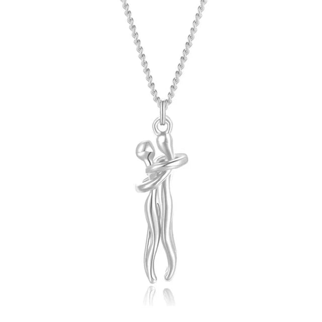 Couple Hugging Pendant Necklace - My Store