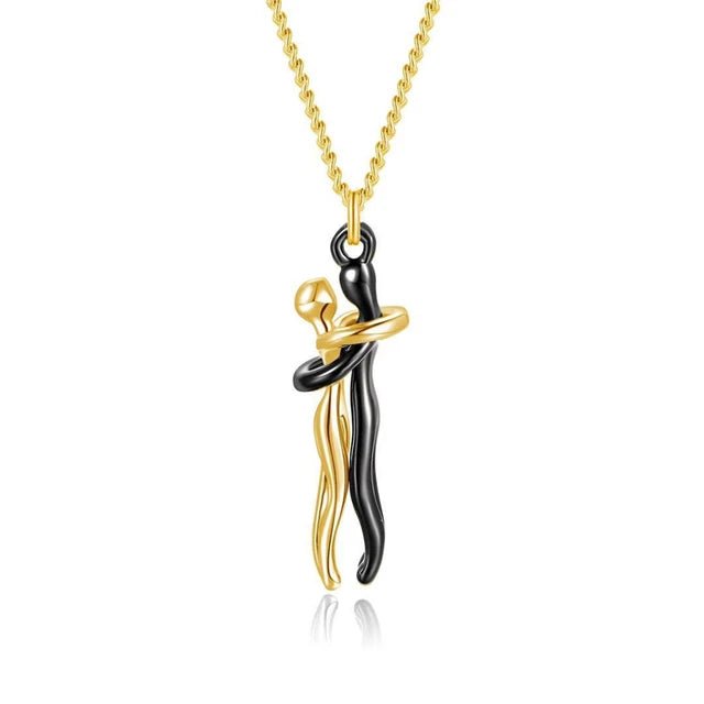 Couple Hugging Pendant Necklace - My Store