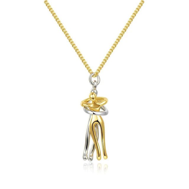 Couple Hugging Pendant Necklace - My Store