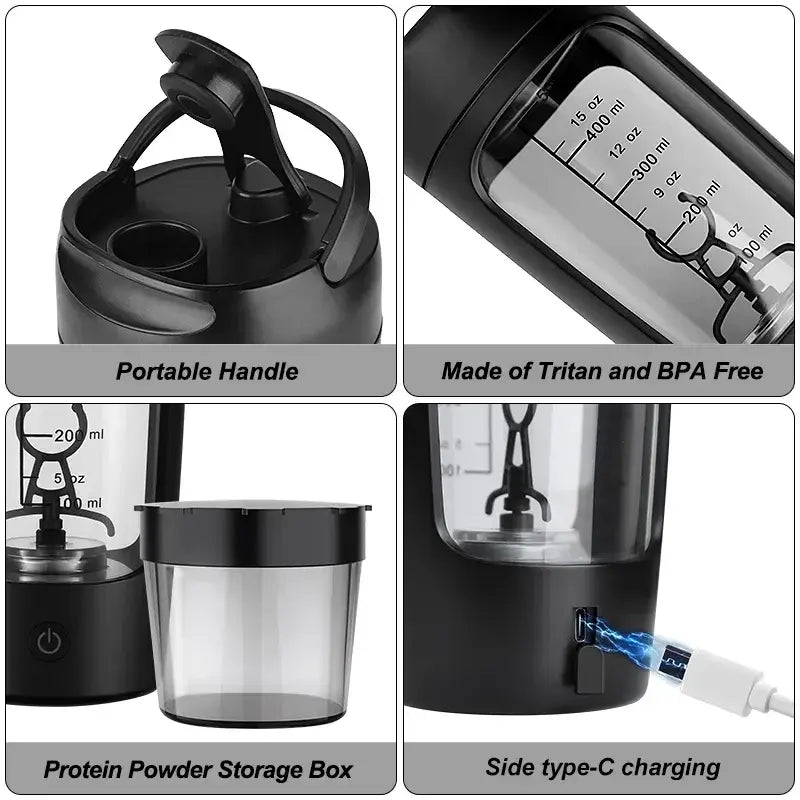 Electric Portable Whey Protein Shaker Bottle - My Store