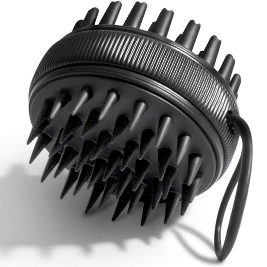Fancii Hair Scalp Massager Shampoo Brush for Wet & Dry Hair Scalp Scrubber Exfoliator for Dandruff Removal & Hair Growth. Shower Head Brush for All Hair Types Soft Silicone (Black) - My Store