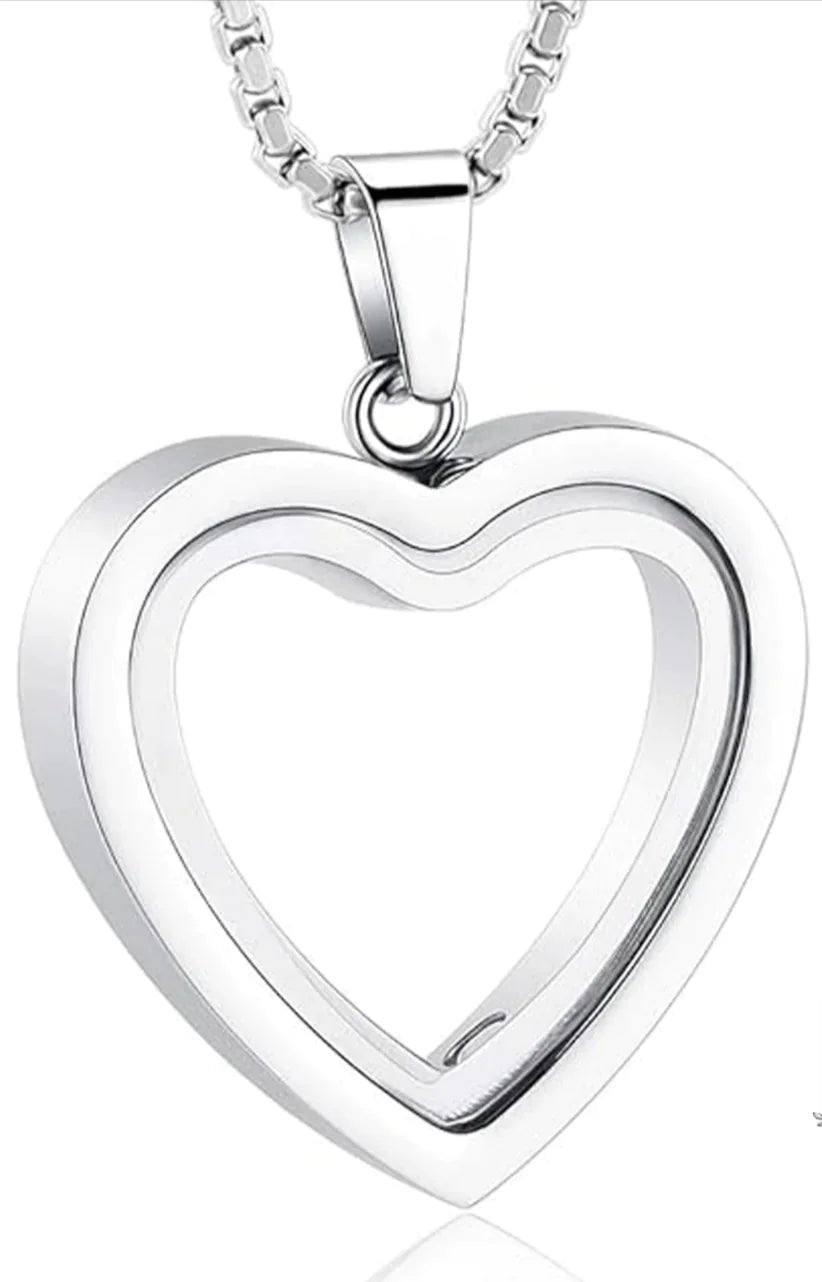 Heartfelt Remembrance: Stainless Steel Heart - Shaped Cremation Pendant - My Store