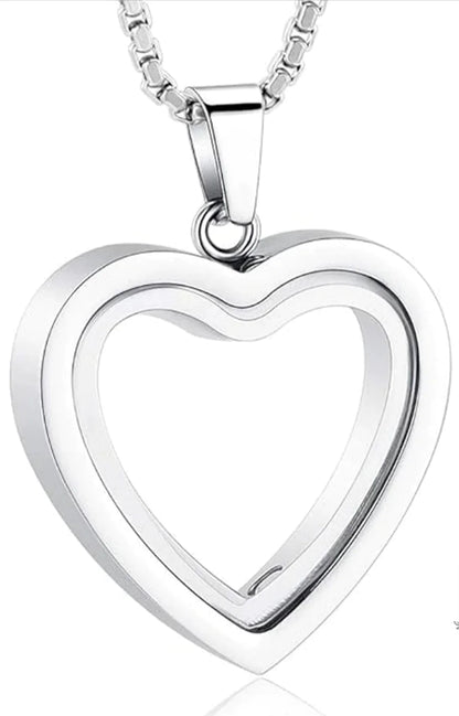 Heartfelt Remembrance: Stainless Steel Heart - Shaped Cremation Pendant - My Store
