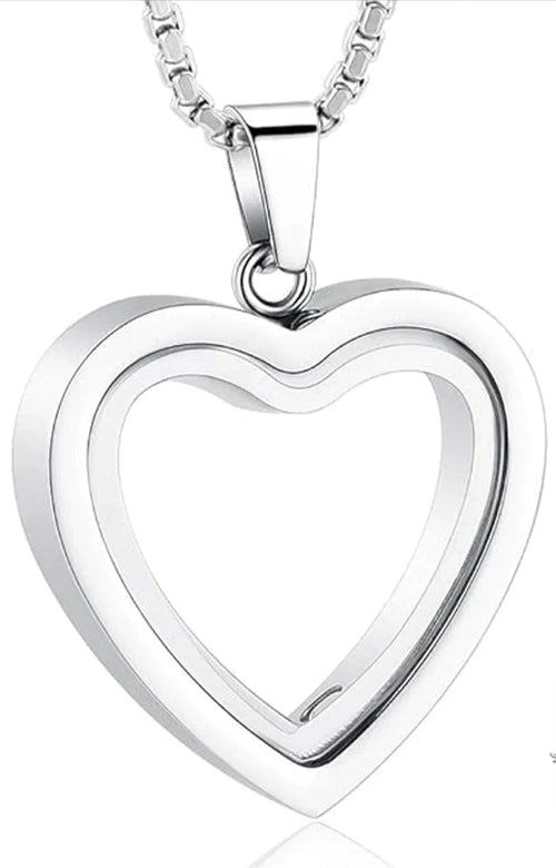 Heartfelt Remembrance: Stainless Steel Heart - Shaped Cremation Pendant - My Store