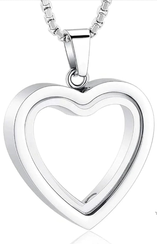 Heartfelt Remembrance: Stainless Steel Heart - Shaped Cremation Pendant - My Store