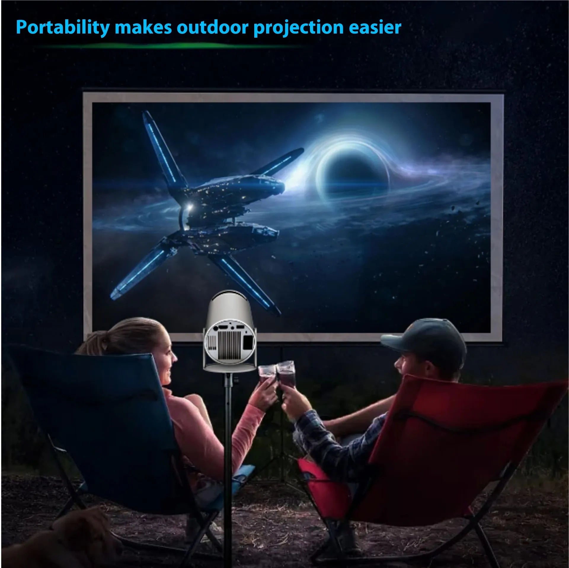 HY300 Pro Projector Home Theater Entertainment Portable Small Projector - My Store