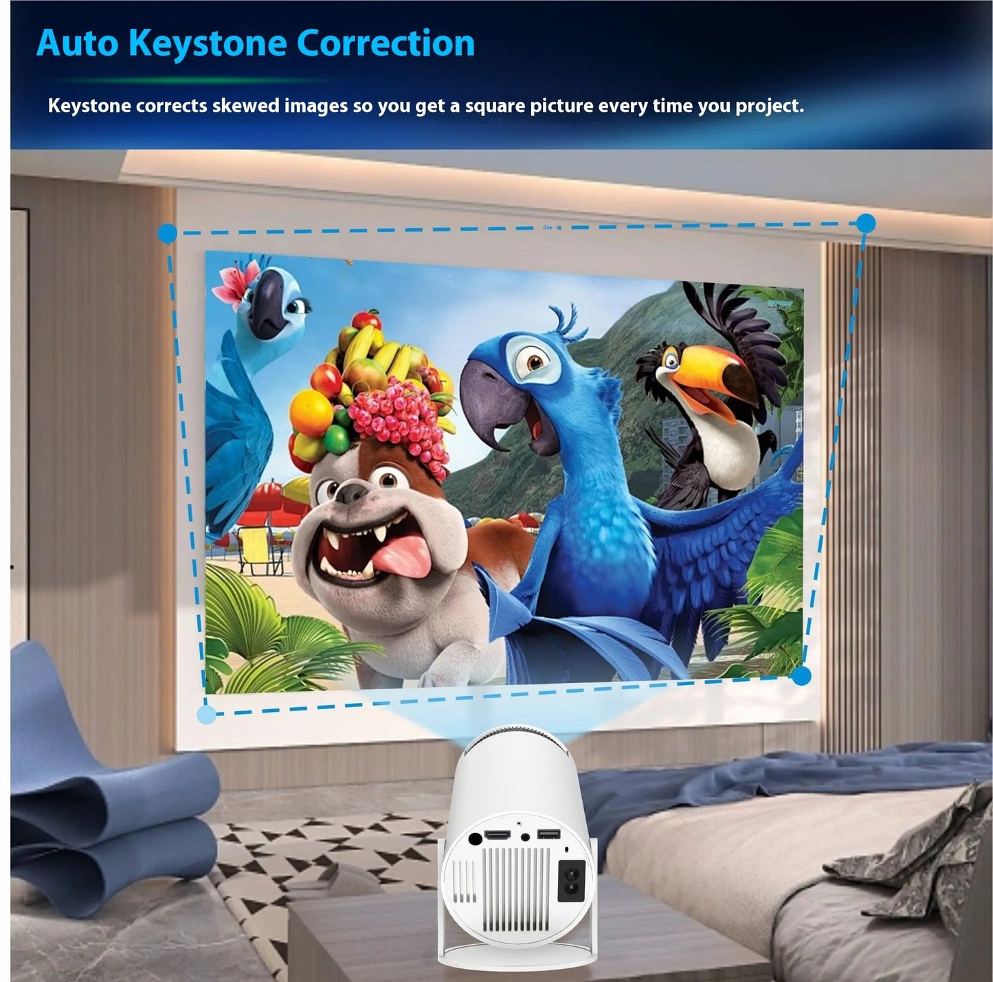 HY300 Pro Projector Home Theater Entertainment Portable Small Projector - My Store