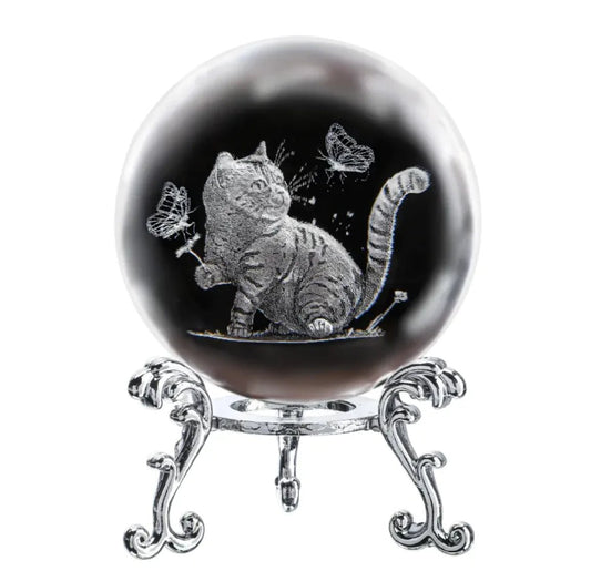 Laser Engraved Crystal Ball Ornament - My Store