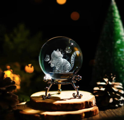 Laser Engraved Crystal Ball Ornament - My Store