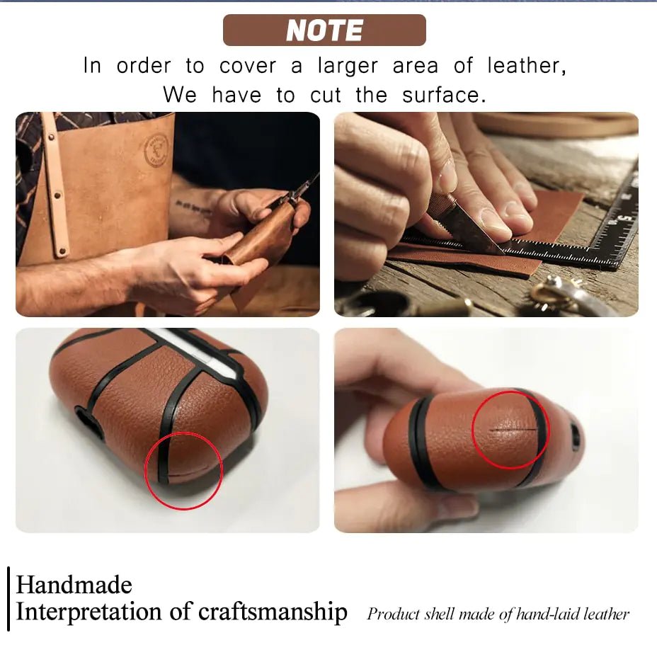Leather Basketball Case For Air Pods - My Store