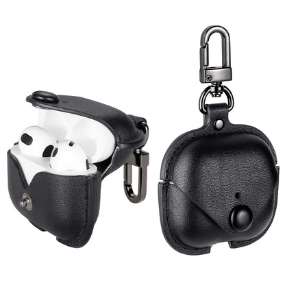 MODOS LOGICOS Case Cover for Air Pods 3 (2021) Leather Case with Secure Snap - Fastener Compatible with Apple AirPods 3rd Generation Charging Case - Black - My Store