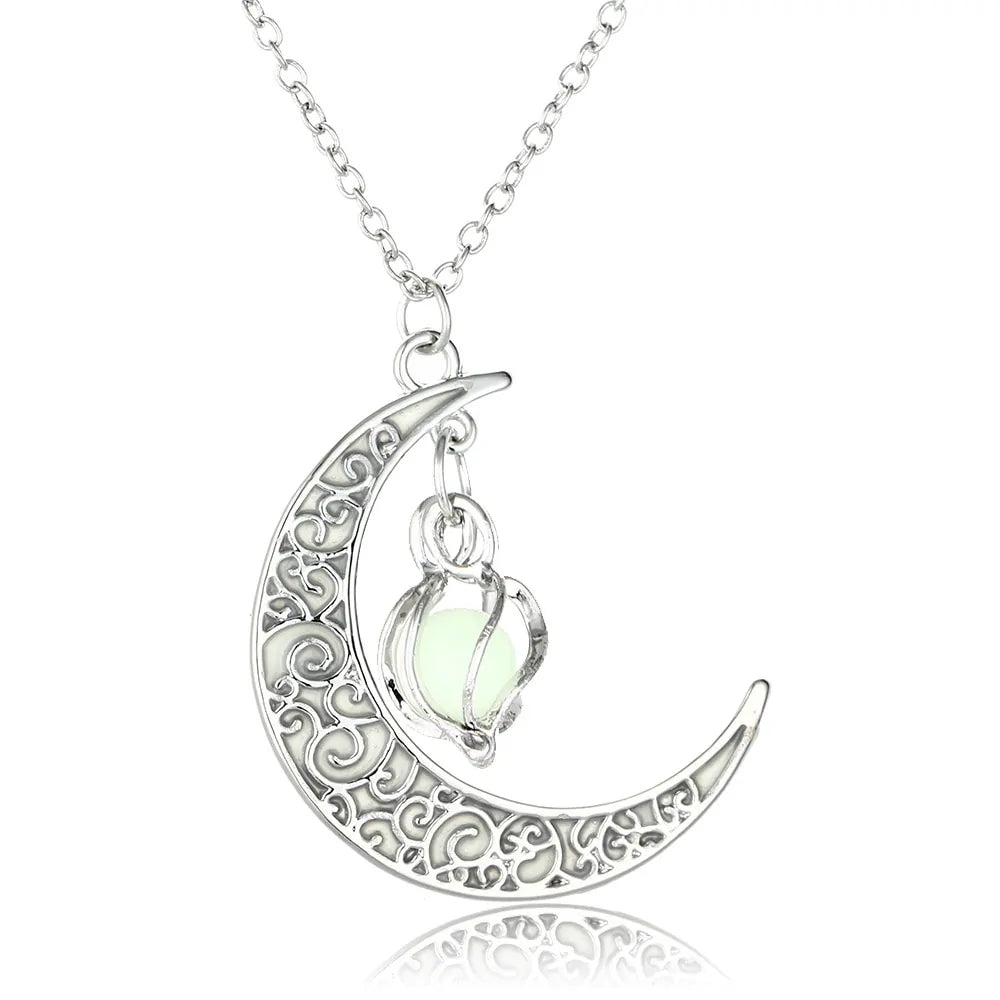 Moon Glowing Necklace - Necklace | Trendark