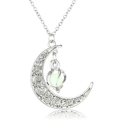 Moon Glowing Necklace - Necklace | Trendark
