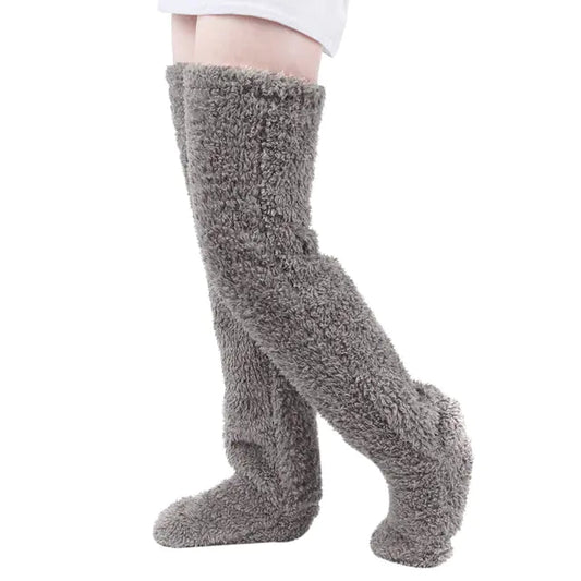 Over Knee High Fuzzy Long Socks - My Store