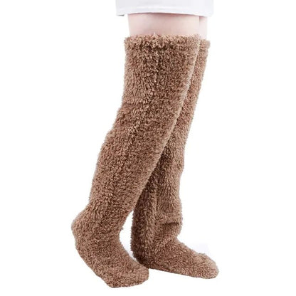 Over Knee High Fuzzy Long Socks - My Store