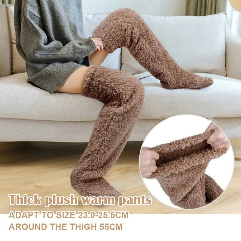 Over Knee High Fuzzy Long Socks - My Store