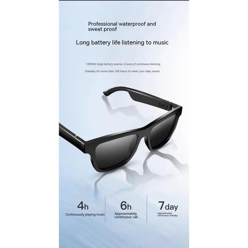 Smart Glasses Black Technology Headset Bluetooth Sunglasses - My Store