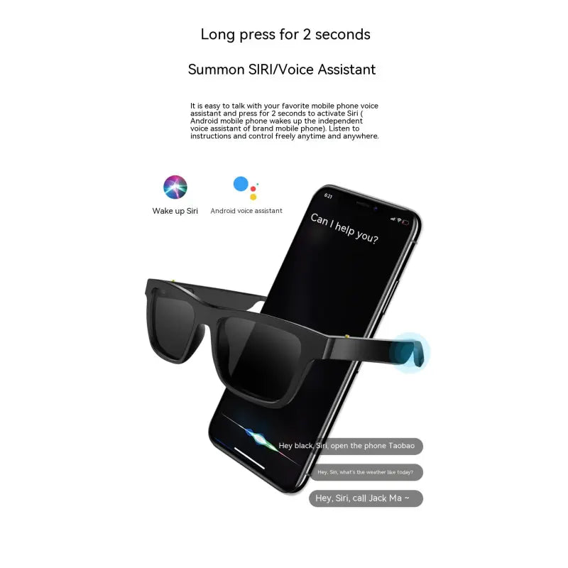 Smart Glasses Black Technology Headset Bluetooth Sunglasses - My Store